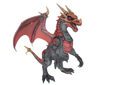 Dragon Low-poly 3D model 17
