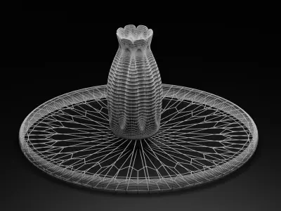 the vase roses in Free 3D model