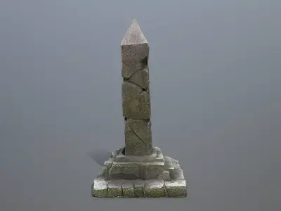 pillar Low-poly 3D model purchase
