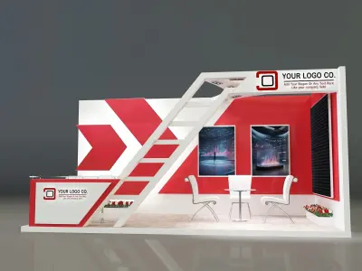 Booth Exhibition Stand a324a 3D model