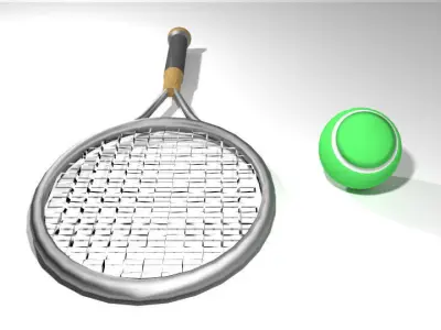 Sport Equipment - Tennis 3D model