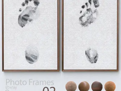 Photo Frames-Set 02 3D model