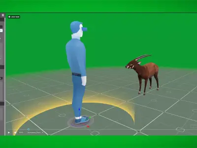 Saola Asian Unicorn Low-poly 3D model