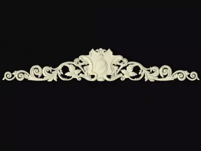 Central decor ornament for furniture 3D model 708