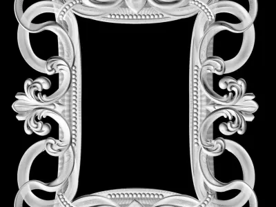 Frame for mirror for CNC milling 3D print model 3D print model 3D print model