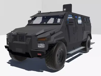 Armored F-550 SWAT Truck PIT-BULL VX Low-poly 3D model