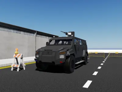 Armored F-550 SWAT Truck PIT-BULL VX Low-poly 3D model