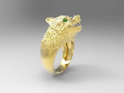 WOLF RING 3D model