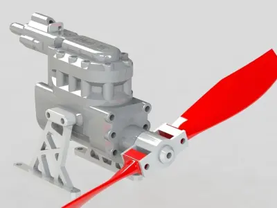 GT V2 Compressed Air Engine working model 3D print model