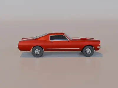 Ford Mustang 1965 Fastback  Low-poly 3D model