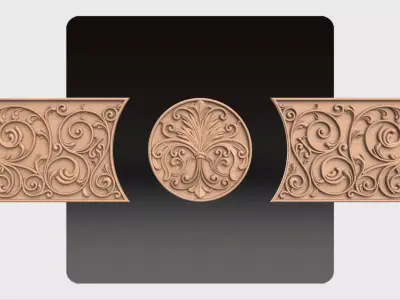 Carved decor ornament for cnc 05 3D model
