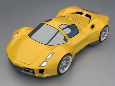 Exanox sportscar concept 3D model