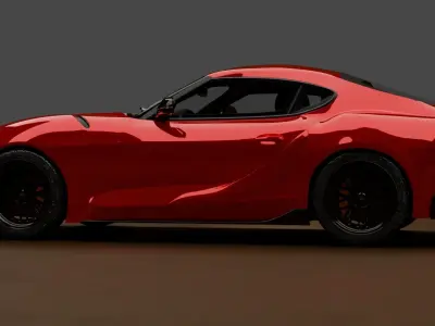 toyota supra sport red edision Low-poly 3D model