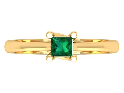 Luxury Green Stone Rings for Engagement 3D print model