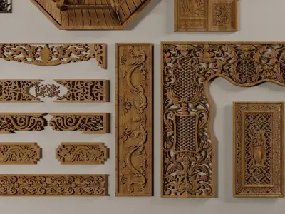 Wood carving Carved wood 3D model