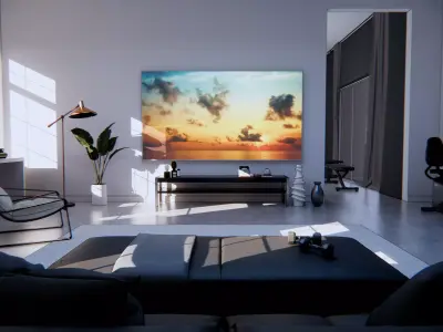 Living room interior 3D model purchase