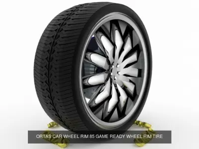 ORTAS CAR WHEEL RIM 81-82-83-84-85 GAME READY WHEEL 3D Model Pack