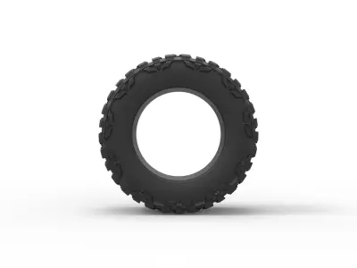 Mud tire Scale 1 to 10 3D print model