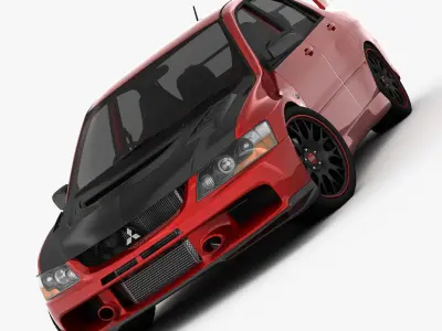 Mitsubishi Lancer Evo 9 Carbon 2007 3D model