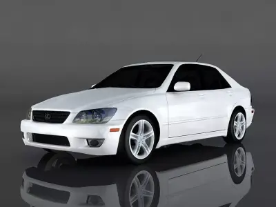 Lexus IS300 Low-poly 3D model