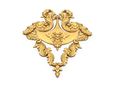 Classic carved decor ornament 380 3D model