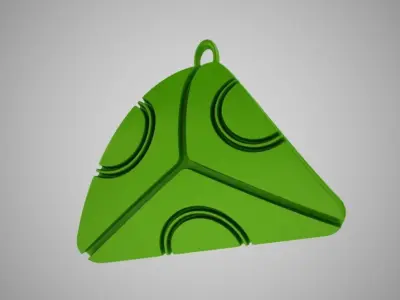 Abstract Triangle Pendant 3D print model