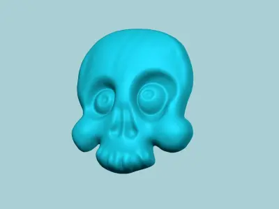 Halloween Molding A07 Skull - Chocolate Silicone Mold 3D print model