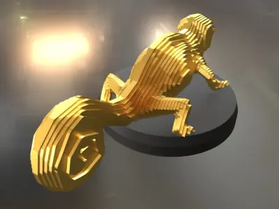 Parametric Chamaeleon Low-poly 3D model