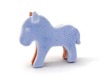 Wooden Toy Horse Model Pack Low-poly 3D model