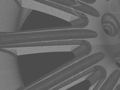 Original Maserati GT3200 rim wheel front 8 x 18 BBS design 3D model