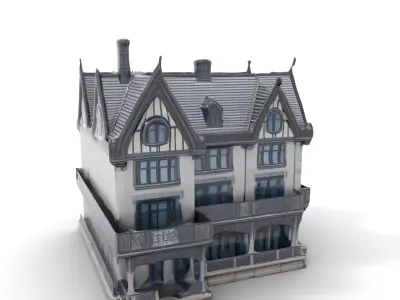 Gothic Mansion model pack Low-poly 3D model