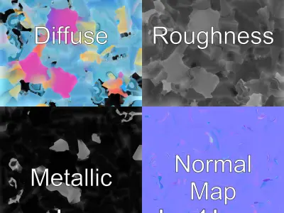 Colorful Fantasy Taxi Portal 3D Model with Matte Surfaces Low-poly 3D model