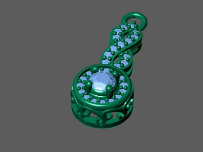 Women Pendants 3DM STL Pendant Renders Details 3D print model 3D print model