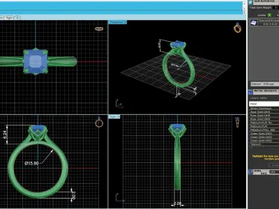 Solitaire Diamond Ring R9 3D print model