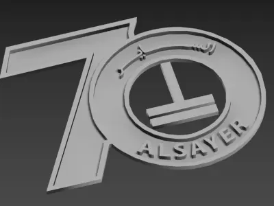 AlSayer Arab CarDealer Badge Low-poly 3D model