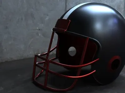football helmet 3D model 4