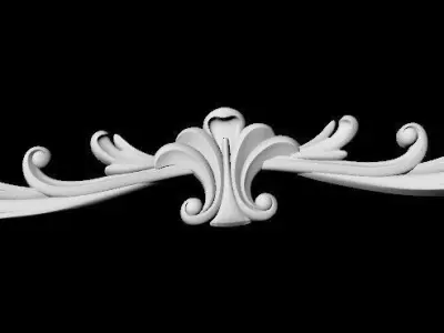 Central decor ornament for furniture 3D model 61