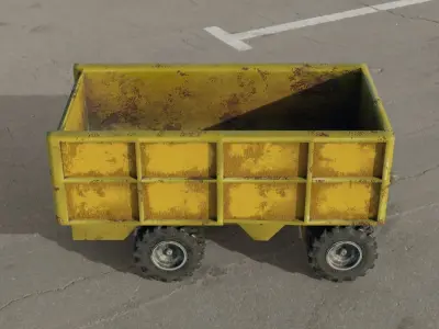 Container truck 3D model Low-poly 3D model