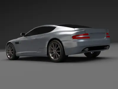 Aston Martin DB 9 restyled coupe car 3D model
