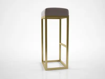 RHModern Reese leather bar stool 3D model