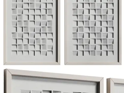 Tim Van Eenennaam Art Frame Low-poly 3D model