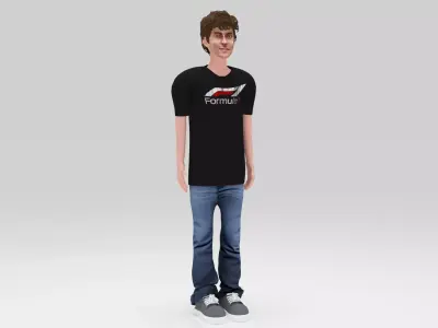 Andrea kimi antonelli F1 sport Rigged  Low-poly 3D model