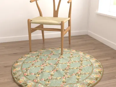 Round Rug Set 167 3D model