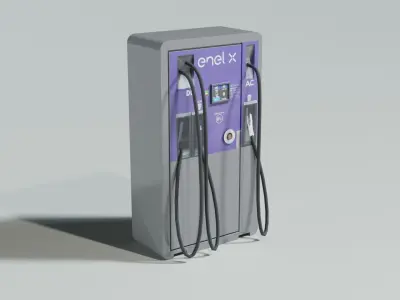 ENEL X Charging Station Low-poly 3D model