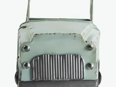 Teal Catanzaro Vintage Country Farmhouse Style Metal Vehicle 3D model