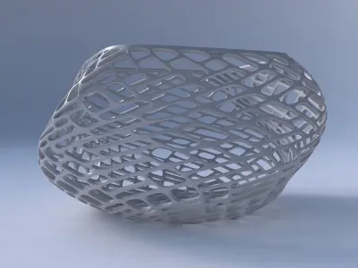 Bowl helix with lattice tiles 3D print model