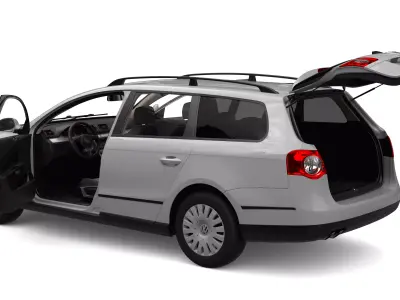 VW Passat B6 HQ Interior 3D model