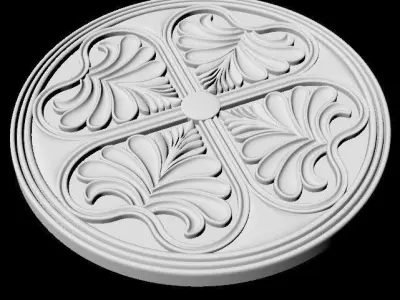 Central decor ornament for furniture 3D model 496