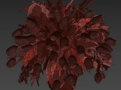 Flower In Vase  21 3D model