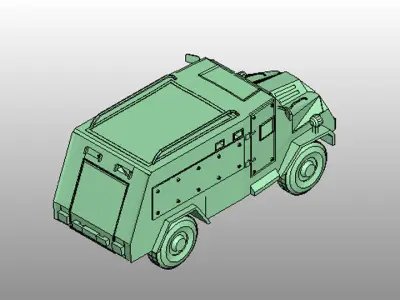 Armoured Car - Humberette 3D model